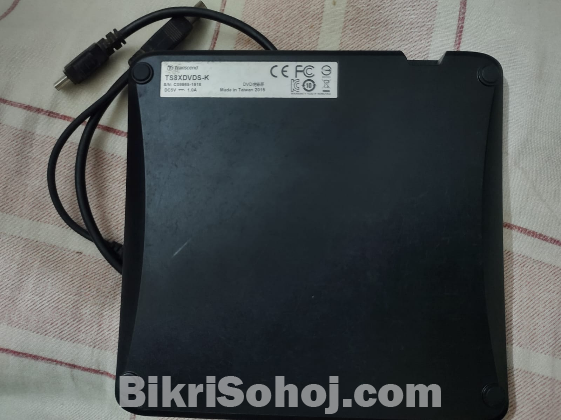 Transcend TS8XDVDS-K Slim External Black DVD Writer